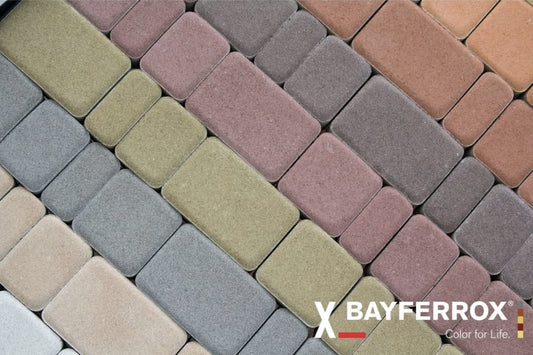 Ossidi di ferro in granuli per calcestruzzo colorato e pavimentazioni industriali prefabbricate