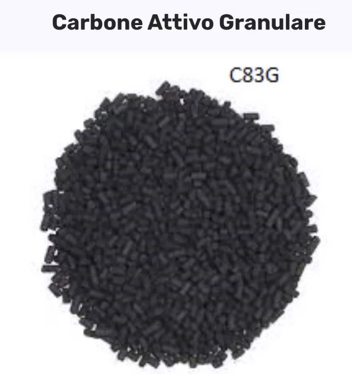 Carbone attivo granulare Carbopur 83G in sacco 100 kg – adsorbente per trattamento acque, aria e industria alimentare