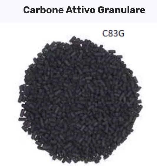 Carbone attivo granulare Carbopur 83G in sacco 100 kg – adsorbente per trattamento acque, aria e industria alimentare