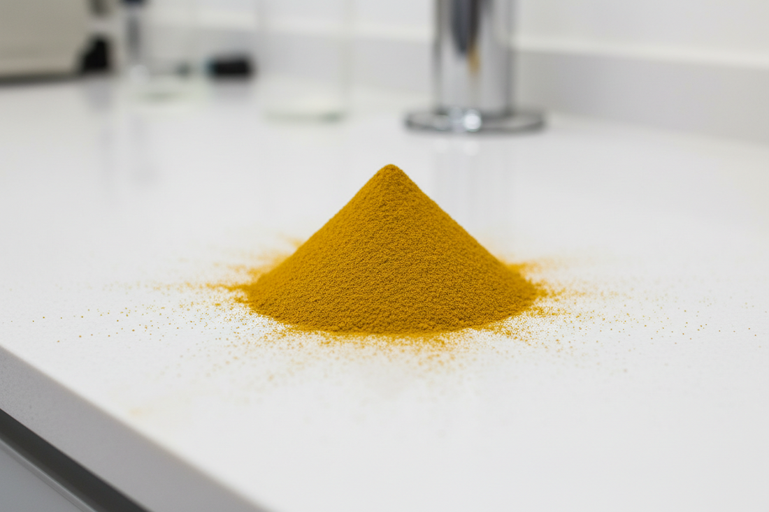 Ossido di ferro giallo in polvere – pigmento inorganico sintetico per calcestruzzo, malte e vernici