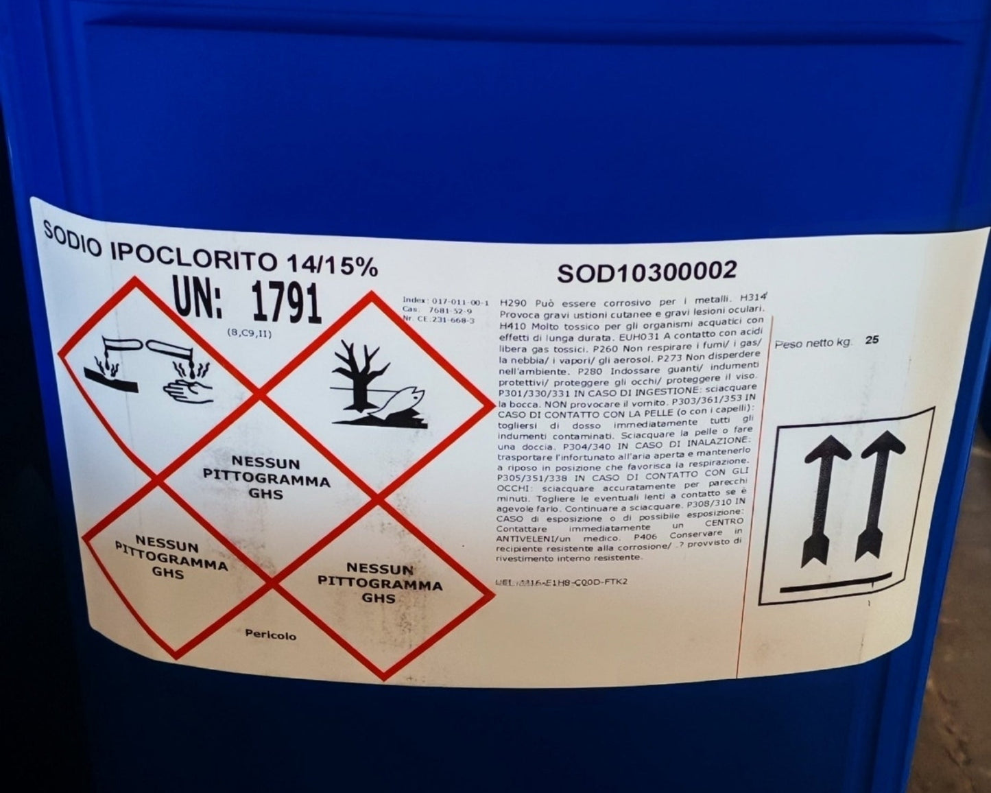 Ipoclorito di sodio 15%